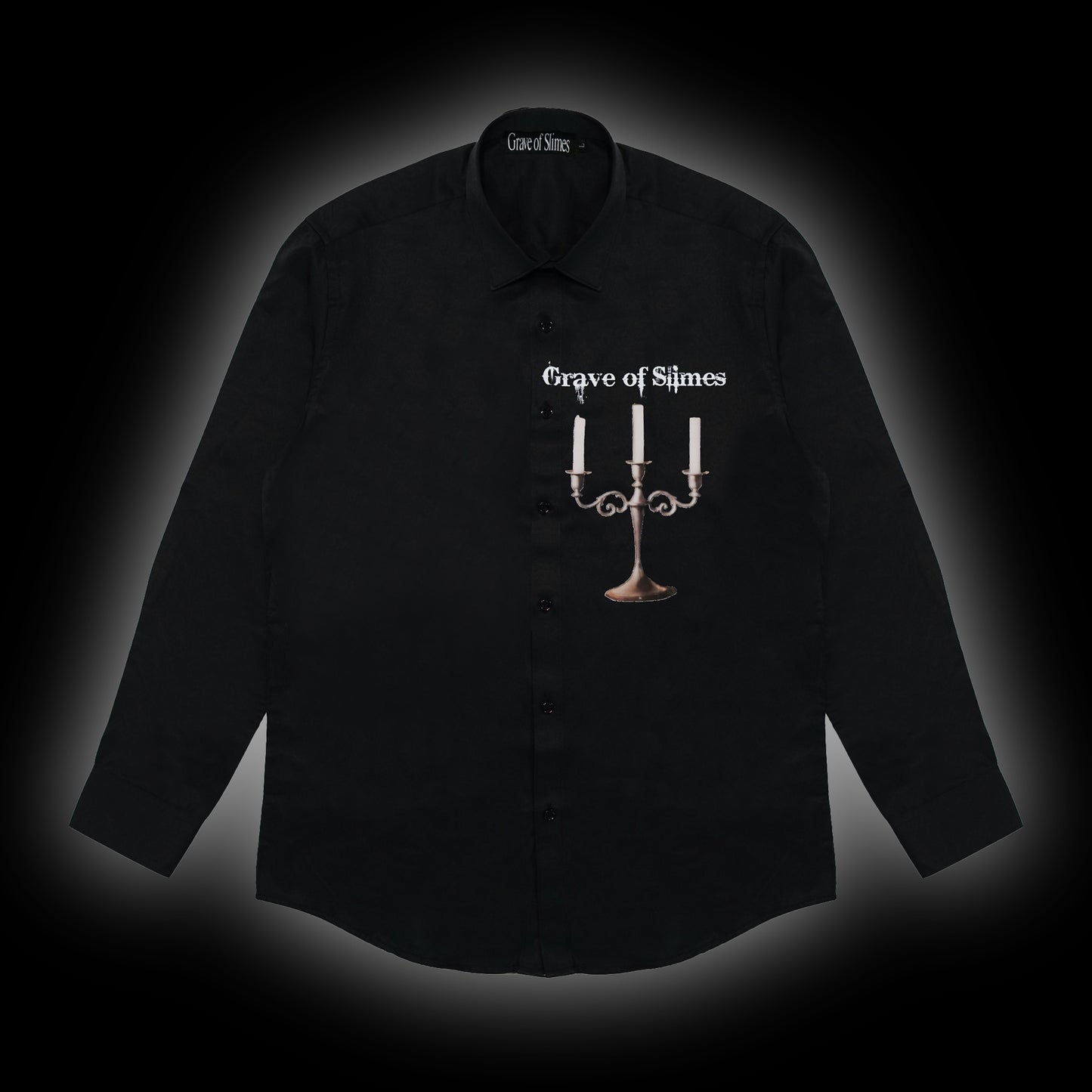 GS CRACK PRINT CANDLE SHIRTS - BLACK